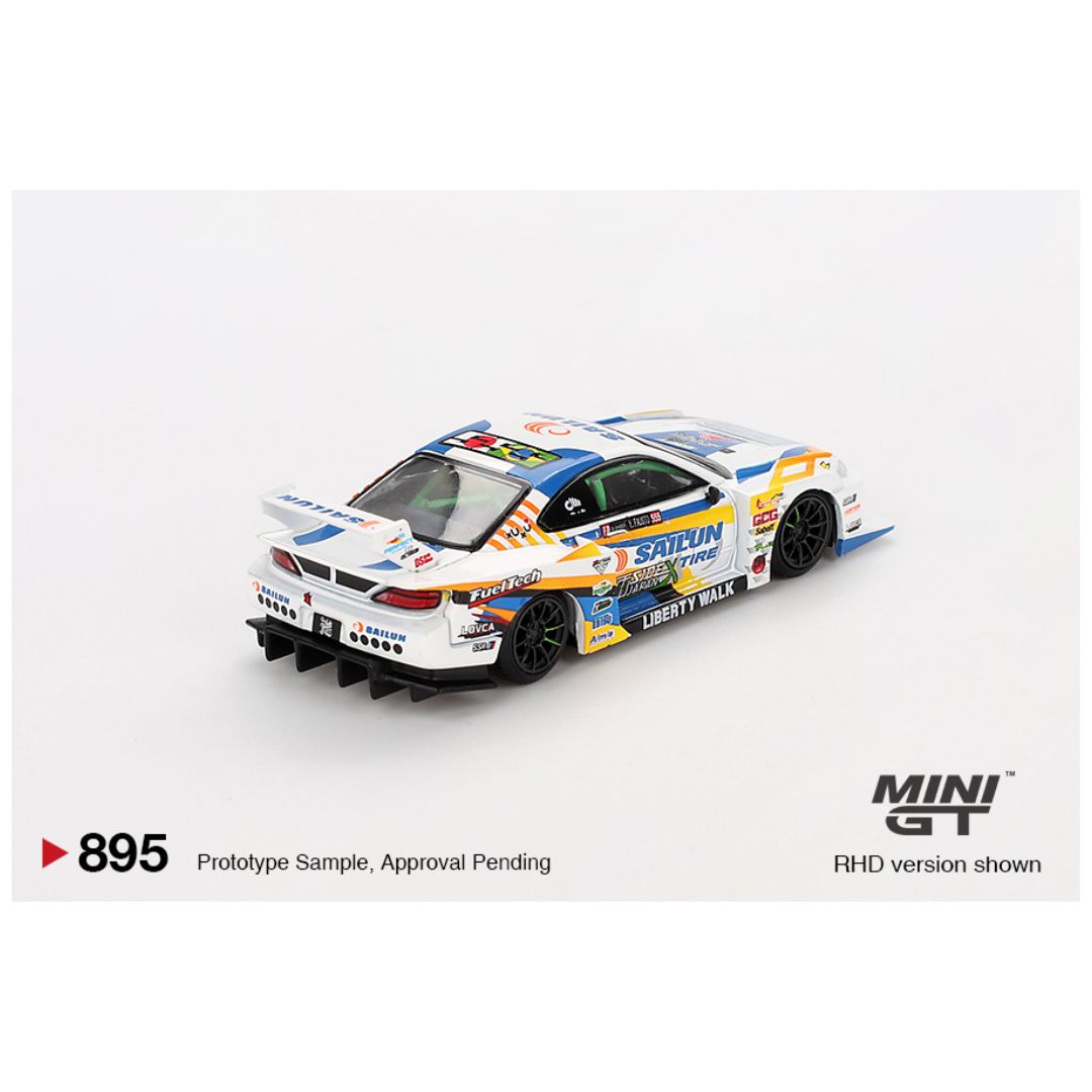 Mini GT #895: Nissan LB-Super Silhouette S15 SILVIA #555 2023 Formula Drift Japan 1:64