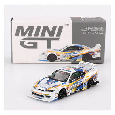 Mini GT #895: Nissan LB-Super Silhouette S15 SILVIA #555 2023 Formula Drift Japan 1:64