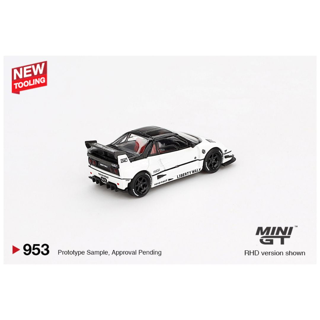 Mini GT #953: Mazda AZ-1 Liberty Walk LB40 White 2024 Tokyo Auto Salon
