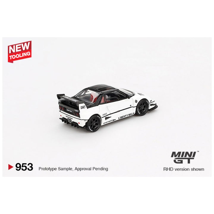 Mini GT #953: Mazda AZ-1 Liberty Walk LB40 White 2024 Tokyo Auto