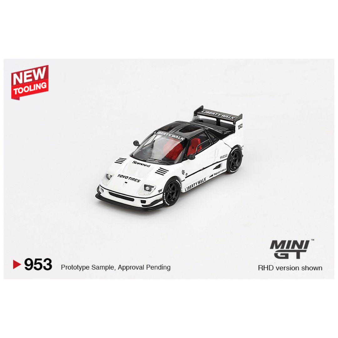 Mini GT #953: Mazda AZ-1 Liberty Walk LB40 White 2024 Tokyo Auto Salon