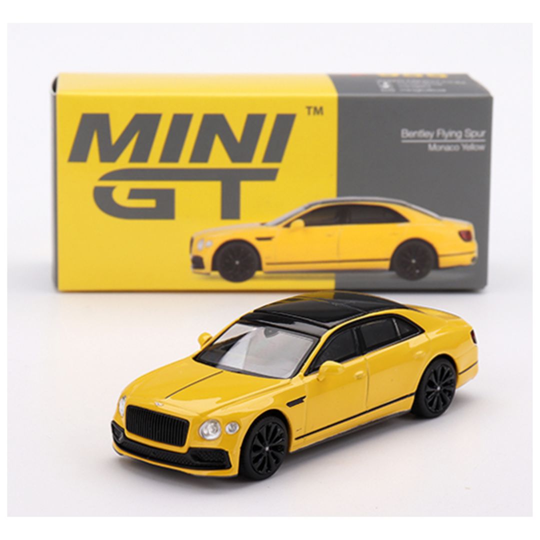 Mini GT #955: Bentley Flying Spur Monaco Yellow 1:64