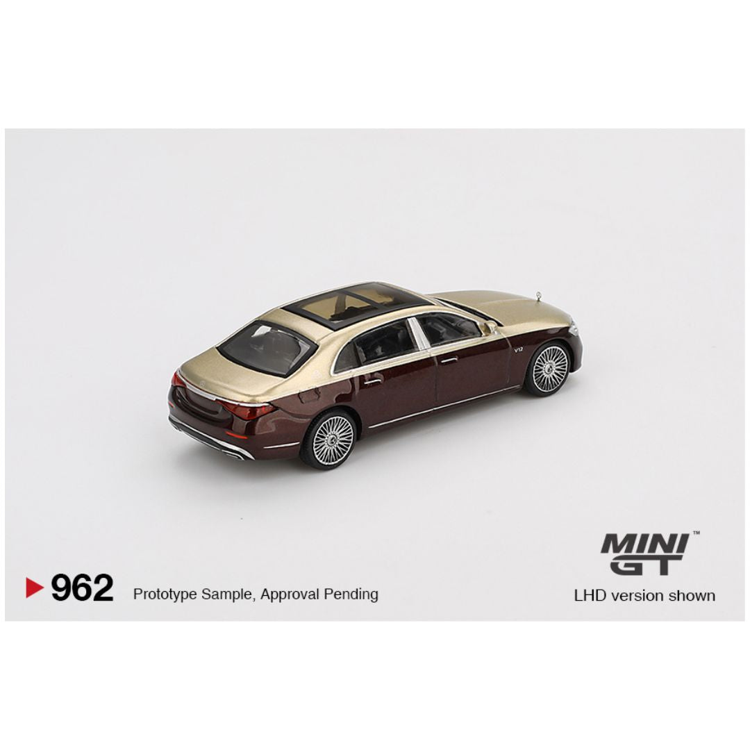 Mini GT #962: Mercedes-Maybach S 680 Gold / Dark Red Metallic