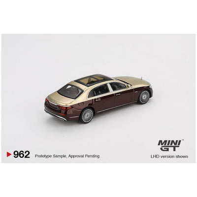 Mini GT #962: Mercedes-Maybach S 680 Gold / Dark Red Metallic