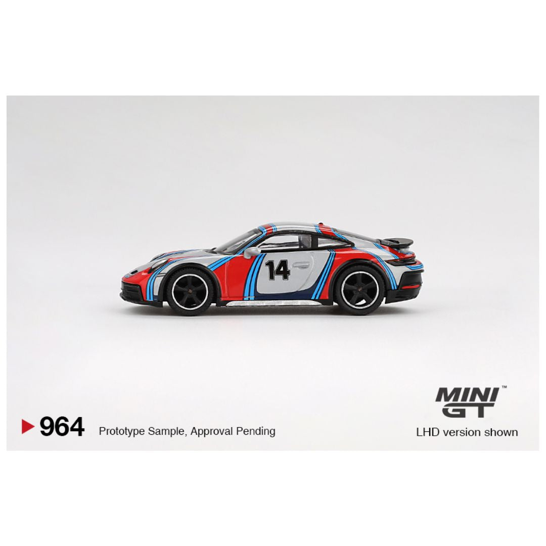 Mini GT #964: Porsche 911 Dakar Ice Grey Metallic "Rally 1978"