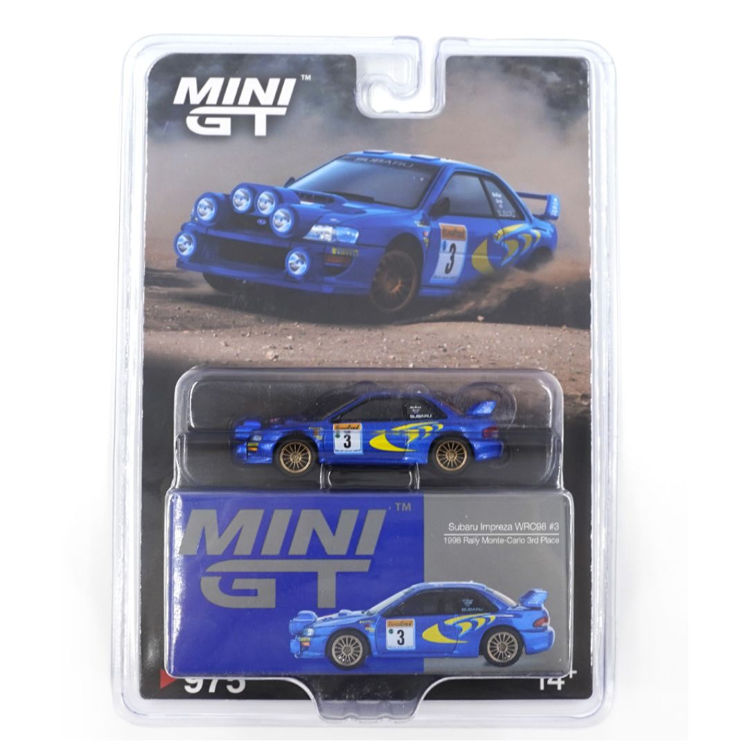 Mini GT #975: BL Subaru Impreza WRC98 1998 Rally Monte-Carlo 3rd Place #3