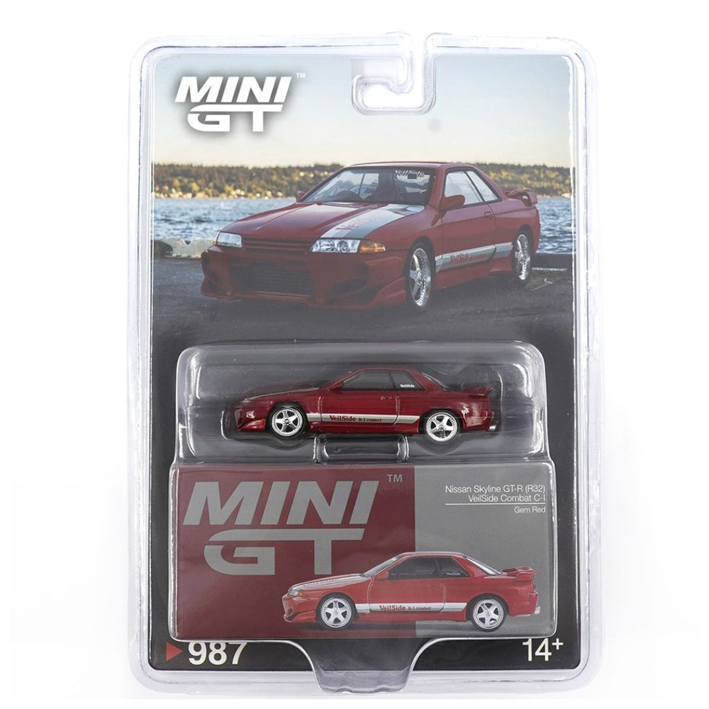 Mini GT Blister #987: Nissan Skyline GT-R (R32) VeilSide Combat C I Gem Red