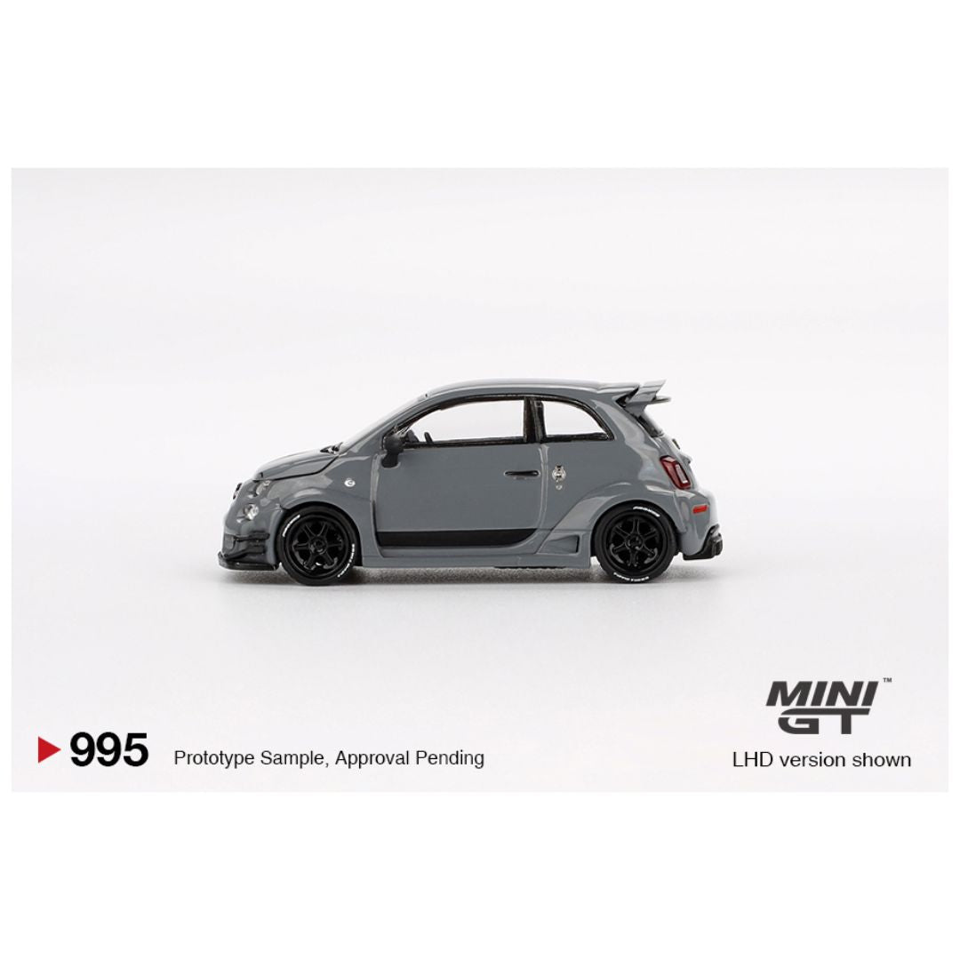 Mini GT #995 Abarth 595 LB-WORKS X Abas Works - Modèle Réduit 1:64 Gris - Neuf