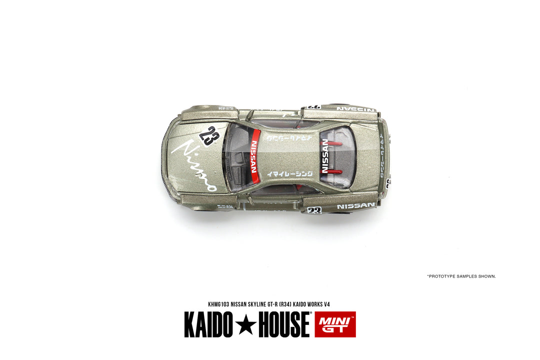 MINI GT: Nissan Skyline GT-R (R34) Kaido Works V4 (1:64) – Krazy