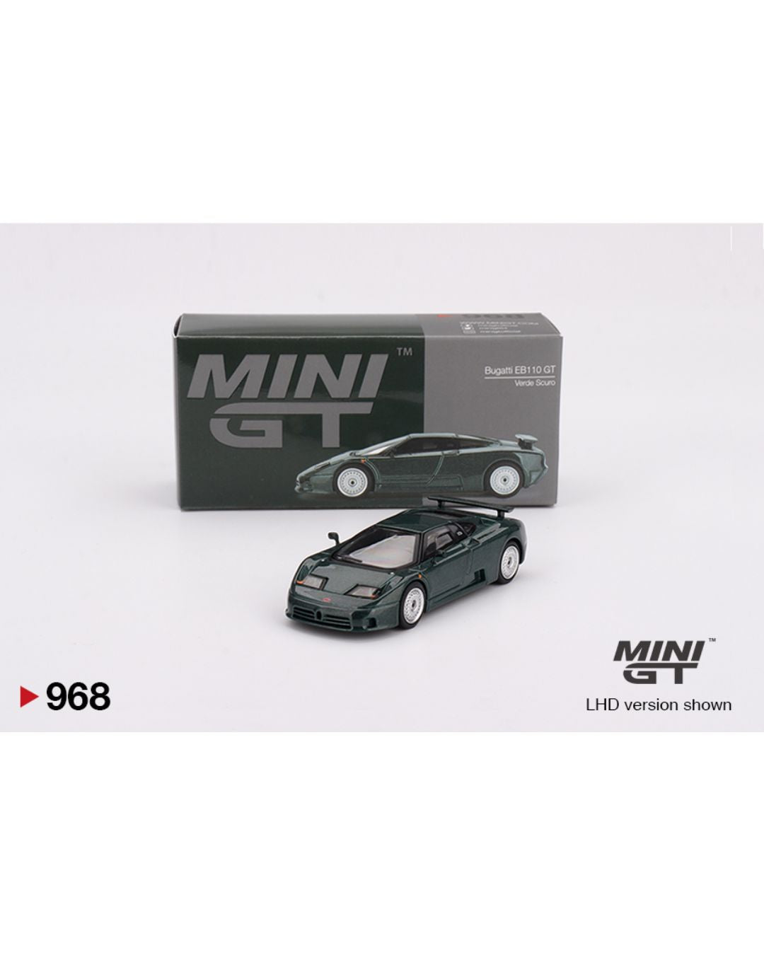 Mini GT #968: Bugatti EB110 GT Verde Scuro
