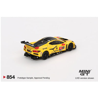MINI GT #854: Chevrolet Corvette Z06 GT3.R #3 Corvette Racing by Pratt Miller Motorsports 2024 IMSA Daytona 24 Hrs