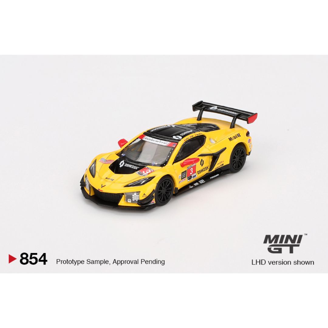 MINI GT #854: Chevrolet Corvette Z06 GT3.R #3 Corvette Racing by Pratt Miller Motorsports 2024 IMSA Daytona 24 Hrs