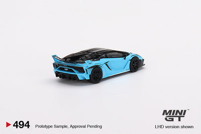 Mini GT Lamborghini LB-Silhouette WORKS Aventador GT EVO Baby Blue