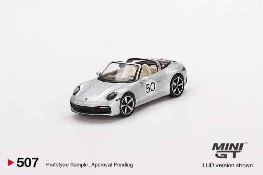 Mini GT Porsche 911 Targa 4S Heritage Design Edition GT Silver Metallic