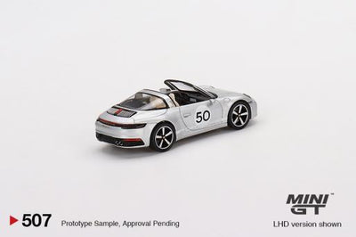 Mini GT Porsche 911 Targa 4S Heritage Design Edition GT Silver Metallic
