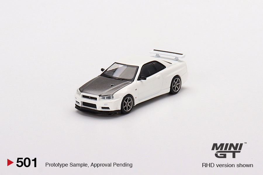 Mini GT Nissan Skyline GT-R (R34) V-Spec II N1 White – Krazy