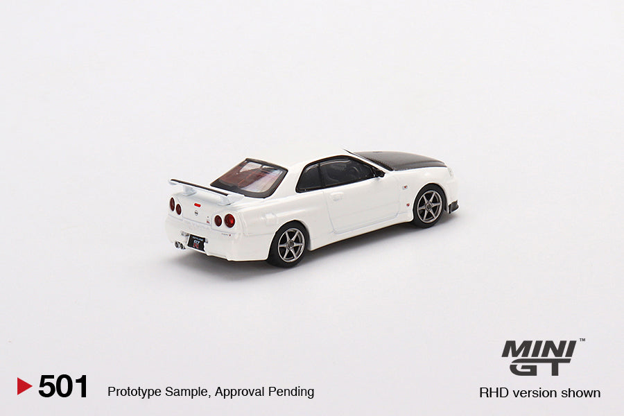 Mini GT Nissan Skyline GT-R (R34) V-Spec II N1 White – Krazy Caterpillar
