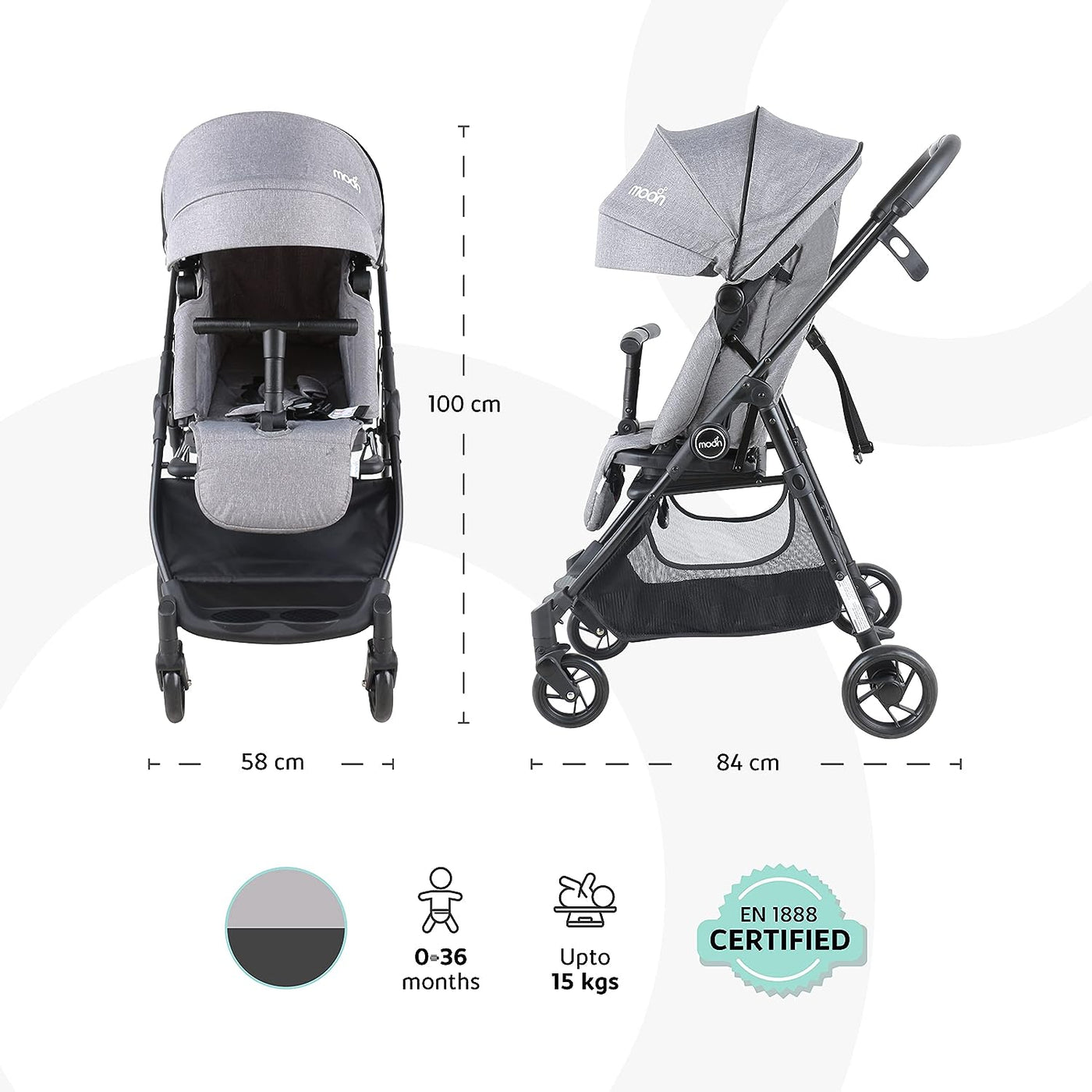 Moon Revo 360 Stroller (Grey)