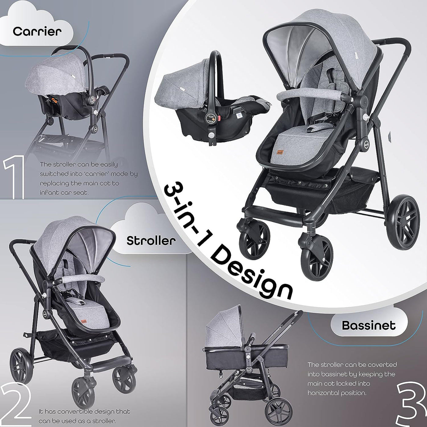 Moon Tres 3 in 1 Travel System