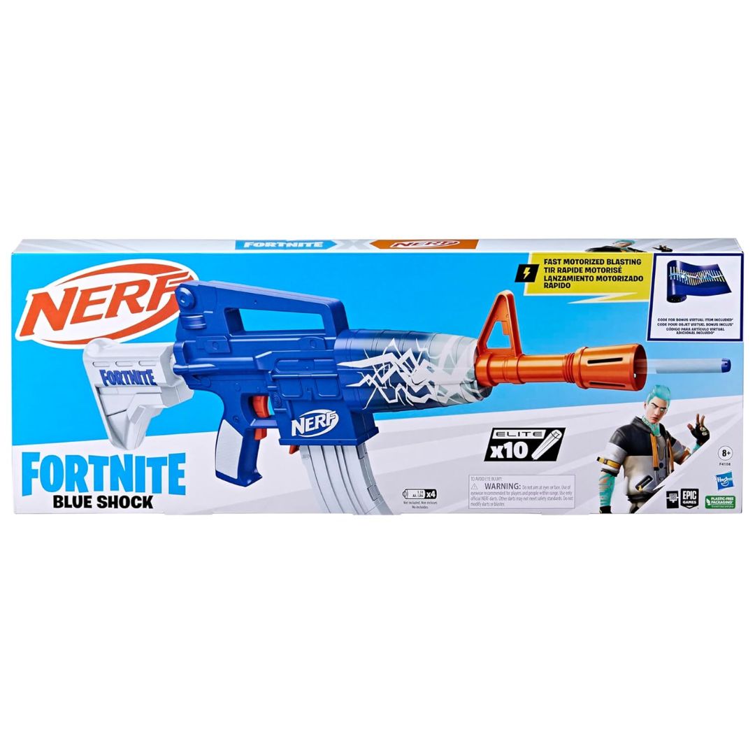 Nerf Fortnite Blue Shock Dart Blaster