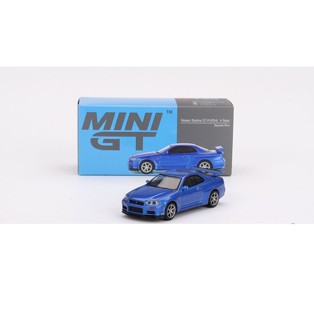 MINI GT #759: Nissan Skyline GT-R (R34) V-Spec Bayside Blue