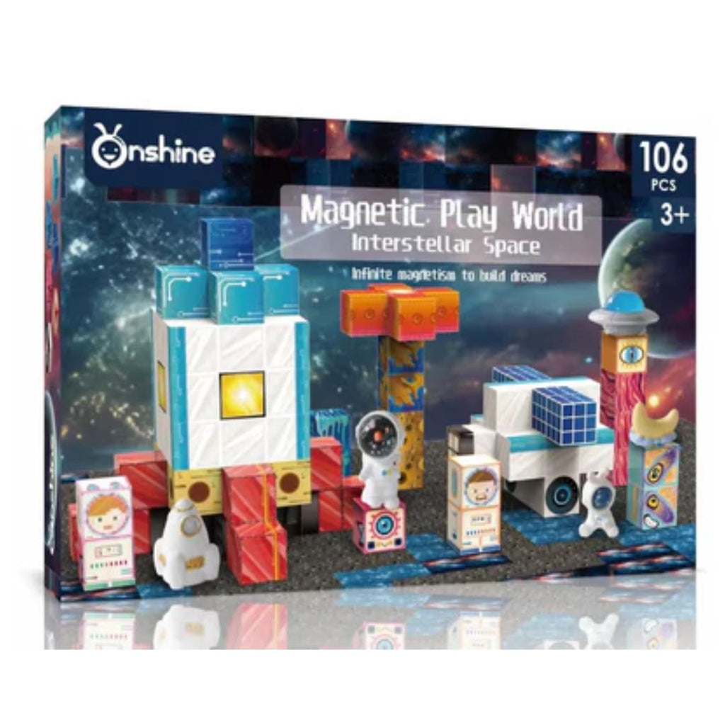 Onshine: Magnetic Play World Interstellar Space Building Cubes - 106 Pcs Set