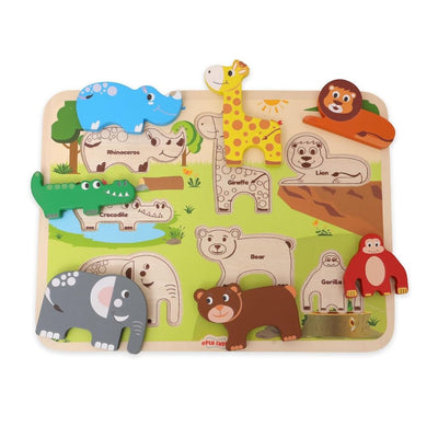 Open Ended Chunky Puzzle New Design - Animals 7 Pcs