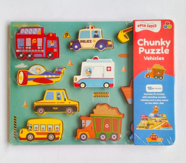 Open Ended Chunky Puzzle - Vehicles – Krazy Caterpillar