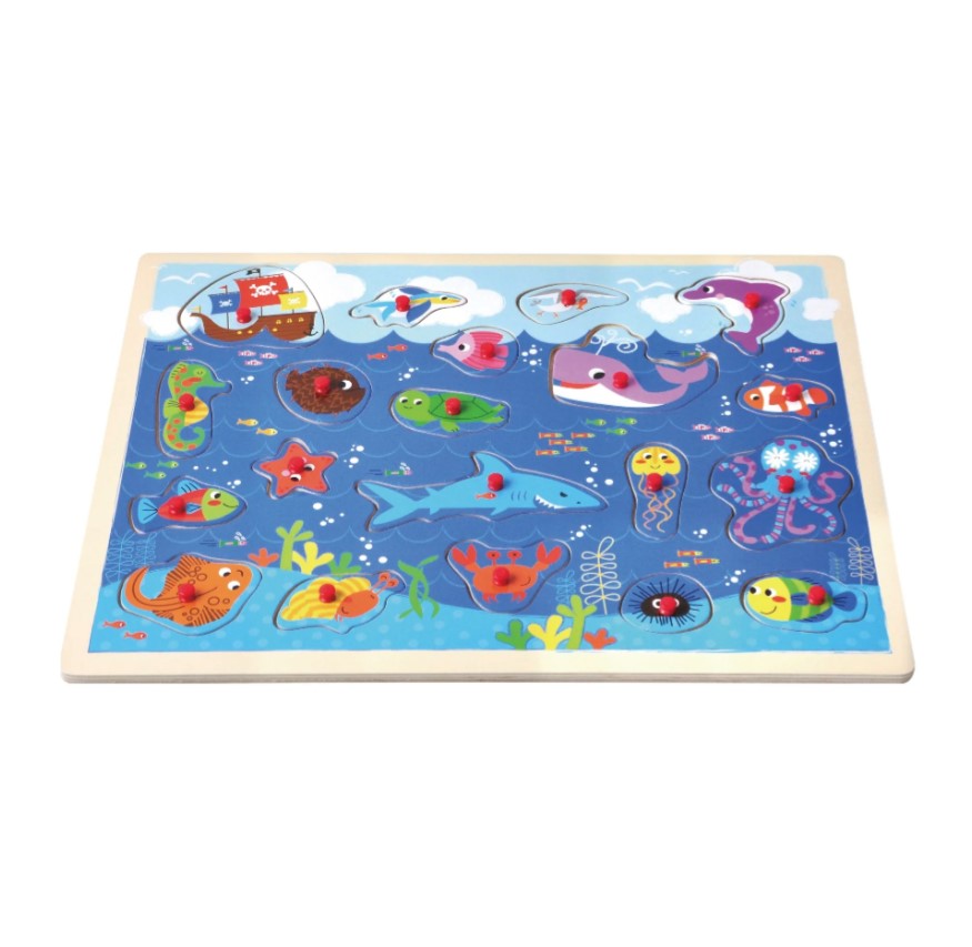 Open Ended Giant Peg Puzzle - Sea Animals