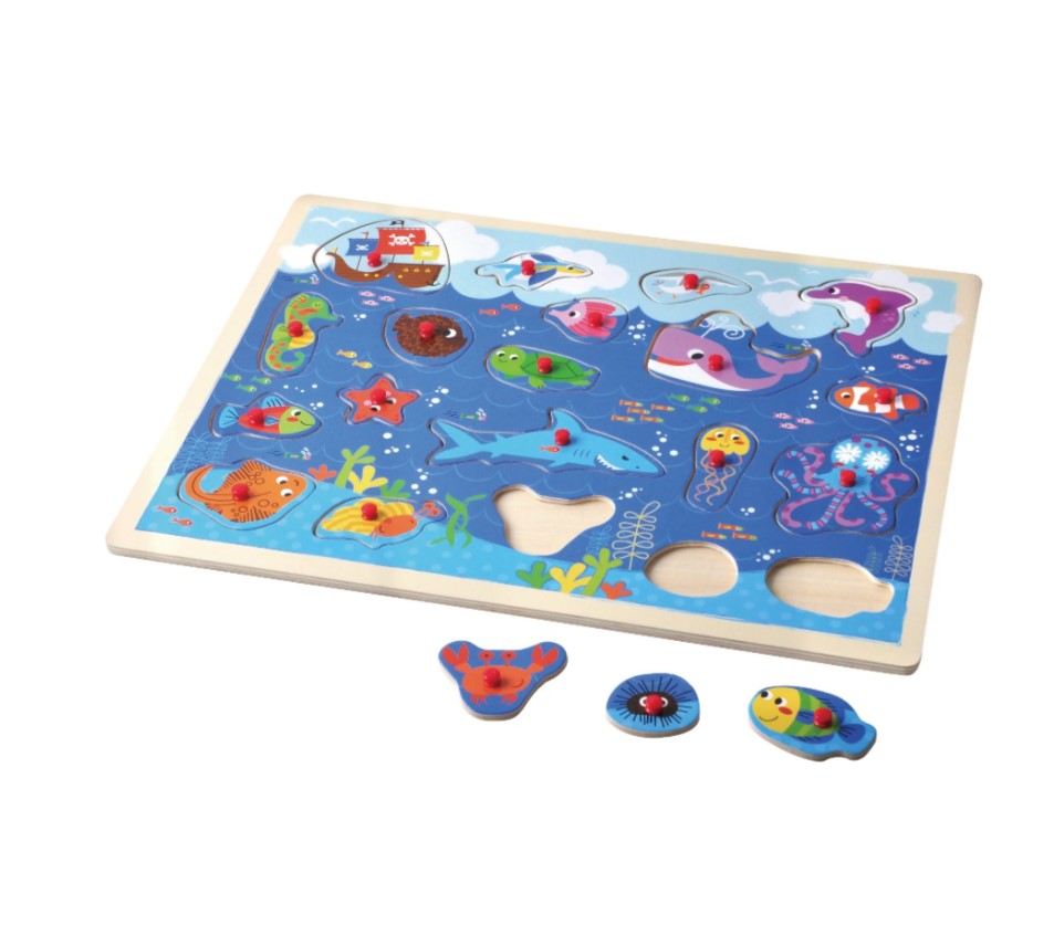 Open Ended Giant Peg Puzzle - Sea Animals