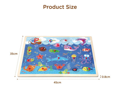 Open Ended Giant Peg Puzzle - Sea Animals