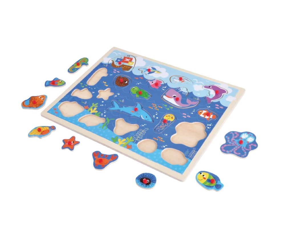 Open Ended Giant Peg Puzzle - Sea Animals