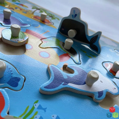 Open Ended Giant Peg Puzzle - Sea Animals