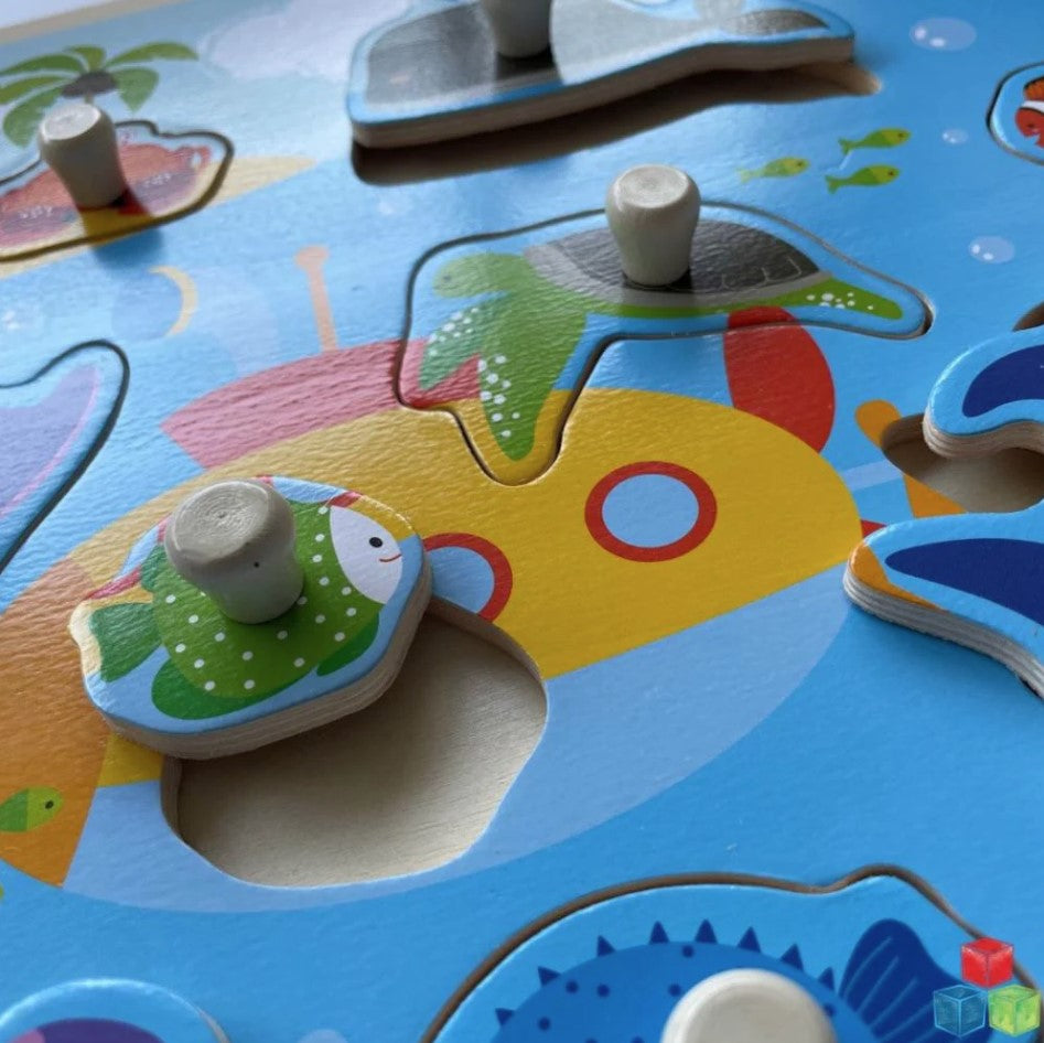 Open Ended Giant Peg Puzzle - Sea Animals