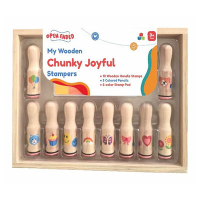 Open Ended My Wooden Chunky Joyful Stampers