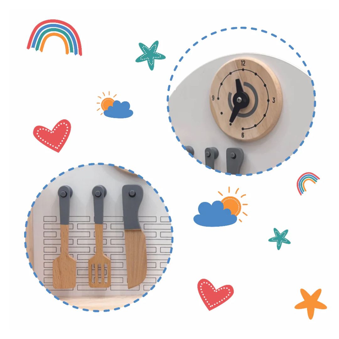 Open Ended: Tiny Chef's First Wooden Kitchen With 8 Accessories