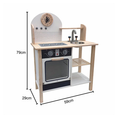 Open Ended: Tiny Chef's First Wooden Kitchen With 8 Accessories