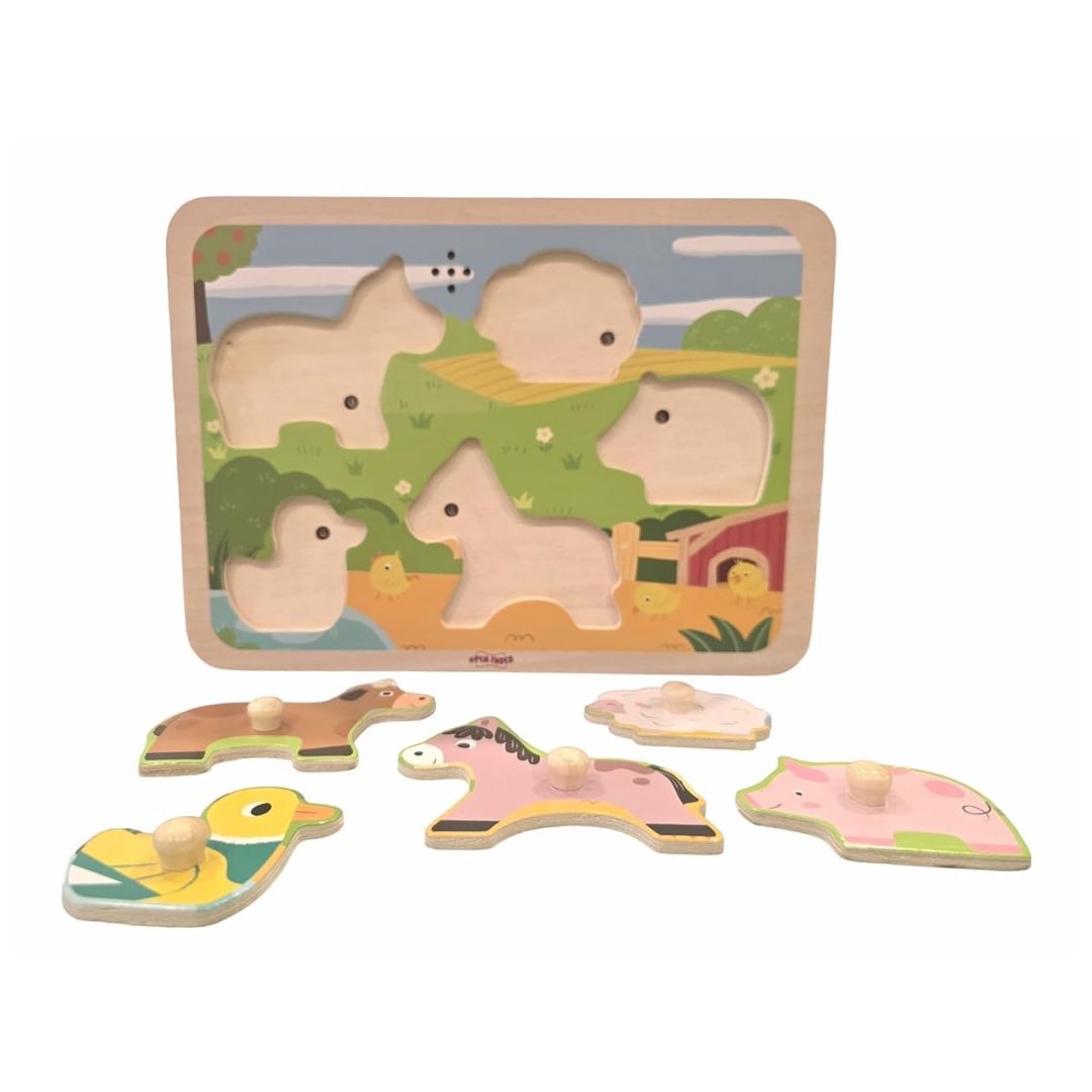 Open Ended Wooden Sound Puzzle - Farm