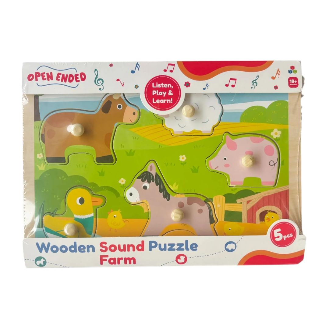 Open Ended Wooden Sound Puzzle - Farm
