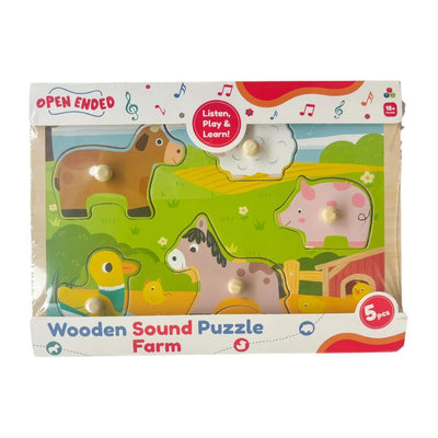 Open Ended Wooden Sound Puzzle - Farm