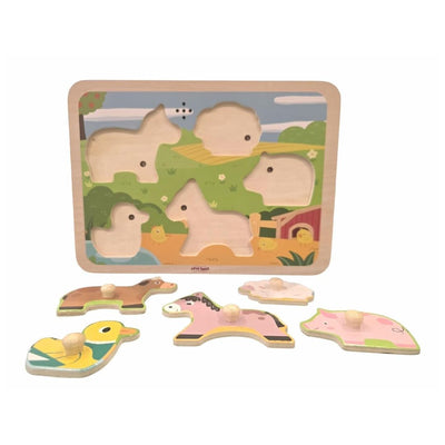 Open Ended Wooden Sound Puzzle - Farm