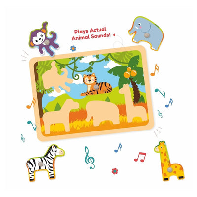 Open Ended Wooden Sound Puzzle - Jungle
