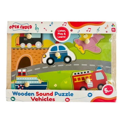 Open Ended Wooden Sound Puzzle - Vehicle