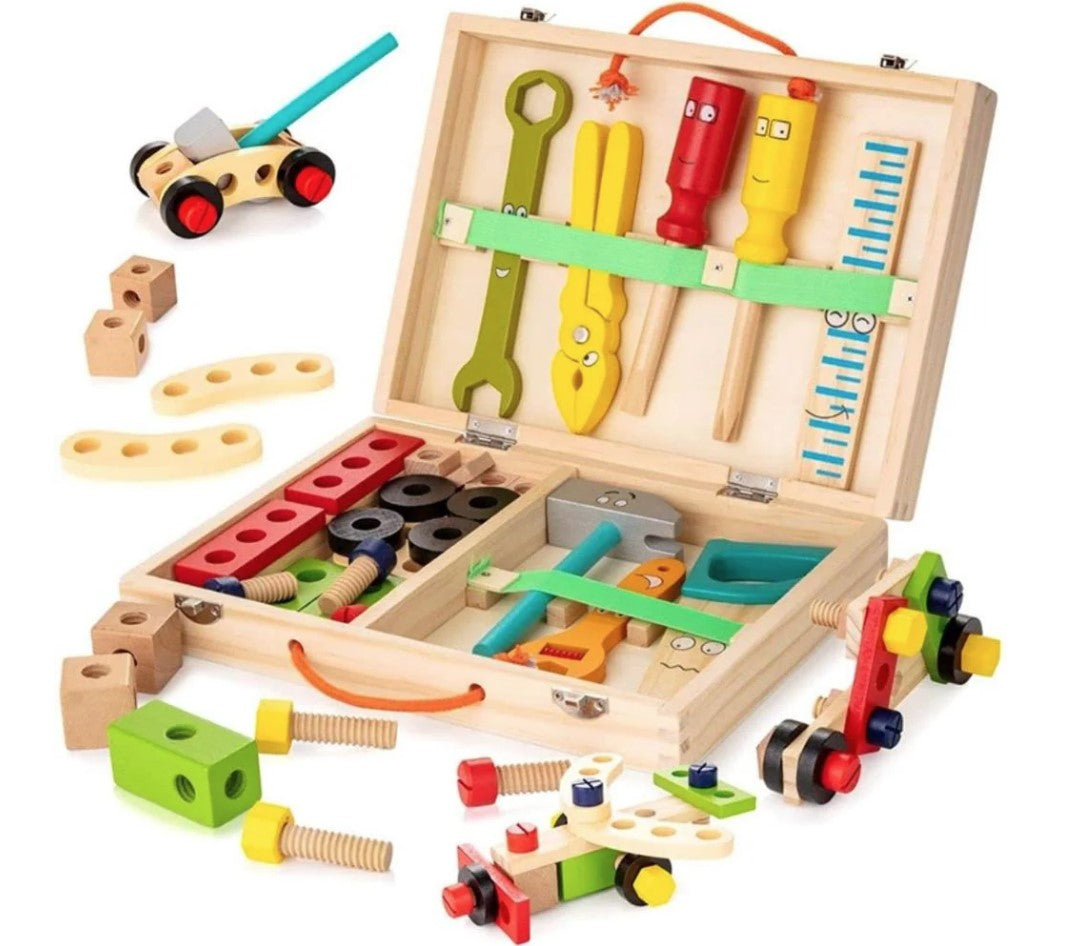 Open Ended Wooden Toolkit Suitcase