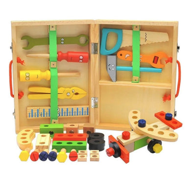 Open Ended Wooden Toolkit Suitcase