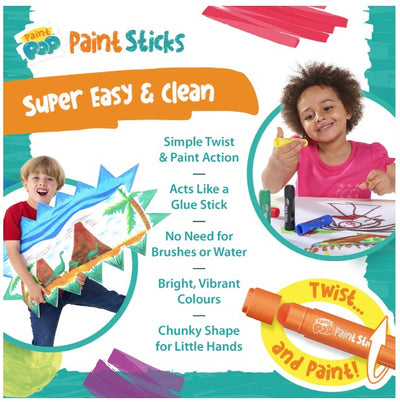 Paint Pop: Classic Quick Dry Paint Sticks, Pack of 6