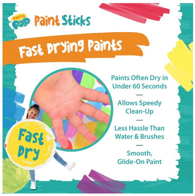 Paint Pop: Classic Quick Dry Paint Sticks, Pack of 6
