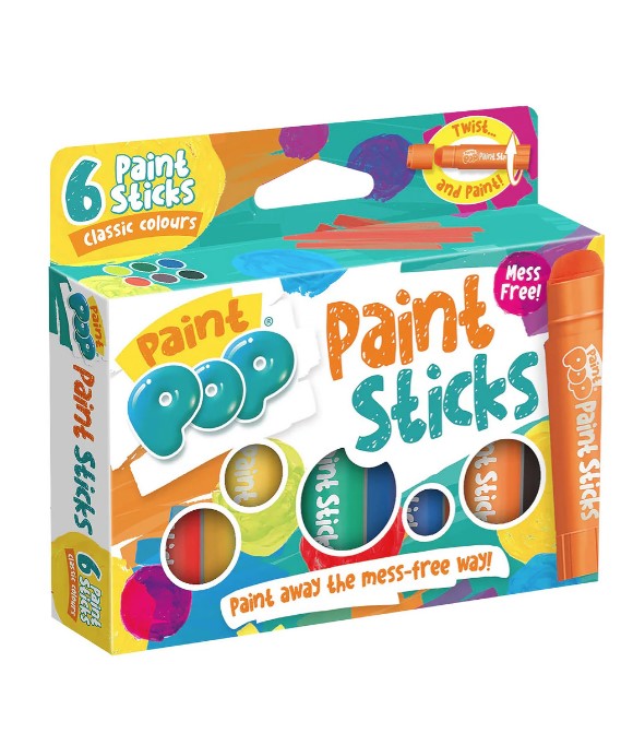 Paint Pop: Classic Quick Dry Paint Sticks, Pack of 6