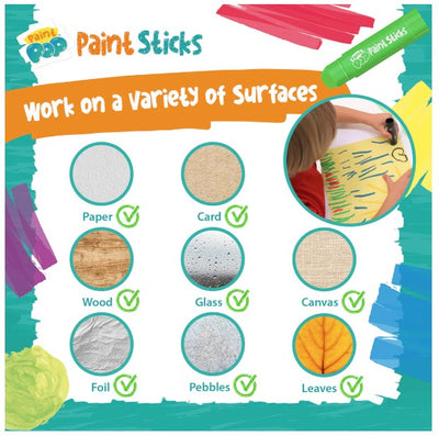 Paint Pop: Classic Colors Quick Dry Paint Sticks, Pack of 12