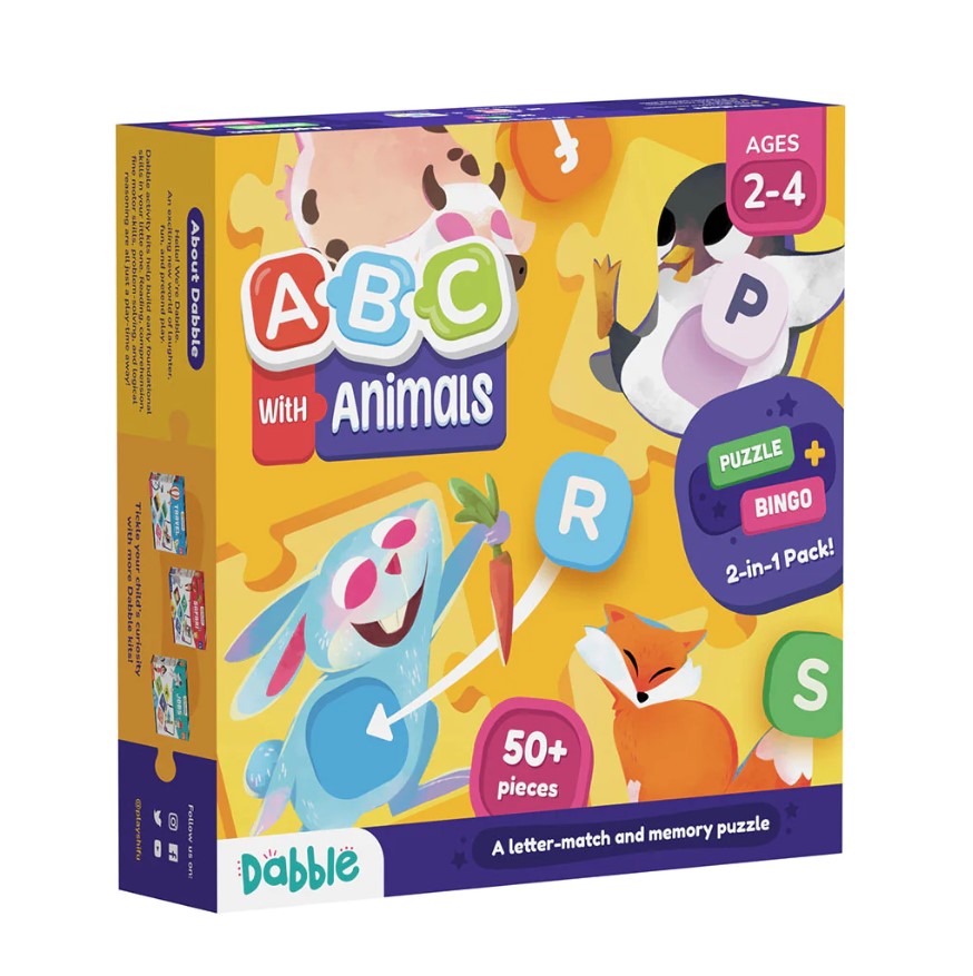 LoveDabble: ABC with Animals (Puzzle + Bingo 2-in1 Pack)